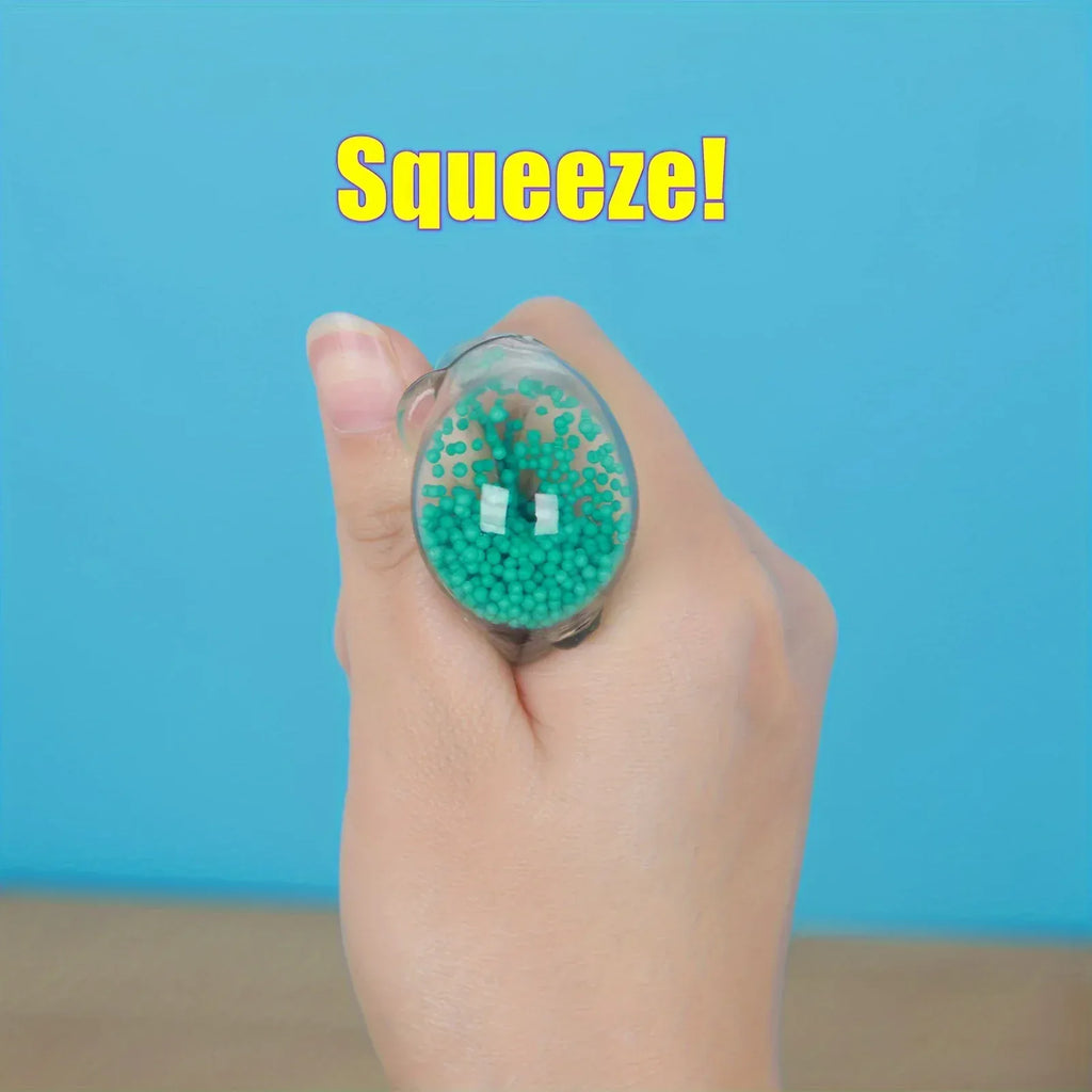 Mini Glitter Gummy Bear Stress Balls - 6 Pack Squishy Fidget Toys